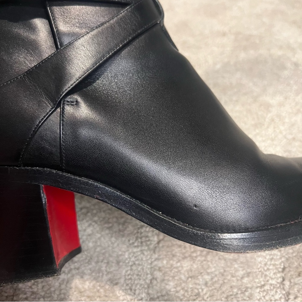 Christian Louboutin Karistrap Black Heeled Ankle Boots - Picture 10 of 10